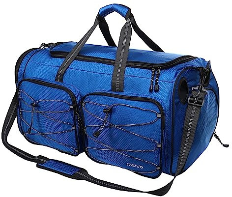 MOSISO Baseball Tasche,Große Kapazität Catchers Gear Duffle Tasche mit Schuhfach&Verstellbarer Schultergurt&Handgriff für Männer Frauen für Ausbildung Getriebe Sport Fitnessgeräte, Königsblau