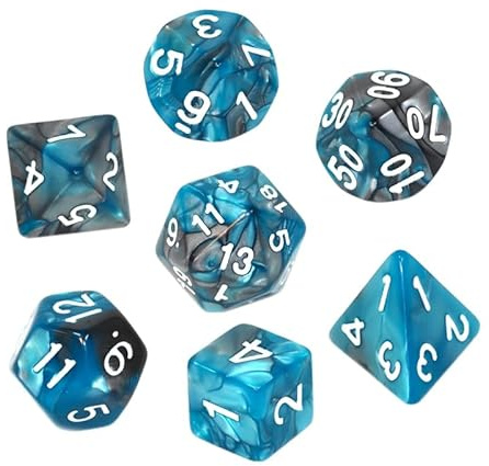 Knochen-Set REBEL RPG - Bicolor - Stahl-hellblau