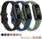 Vancle Armband für Fitbit Inspire 3 Armband für Damen Herren, Verstellbarer Uhrenarmband klassischer Sport Ersatzarmband für Fitbit Inspire 3 Armbänder, Schwarz+Dunkelblau+Avocadogrün