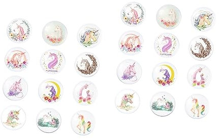 ABOOFAN 2sätze Kreative Einhorn Kühlschrankmagnete Cartoon Design Dekorative Glasnuggets Für Kühlschrank Magnettafel Und Bastelprojekte