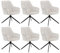 WOLTU Esszimmerstühle drehbar 6er Set, Stuhl Esszimmer Esstisch, Küchenstuhl Drehstuhl Polsterstuhl mit Armlehnen, gepolsterter Armlehnstuhl, aus Samt, Metallbeine, Beige, EZS09cm-6