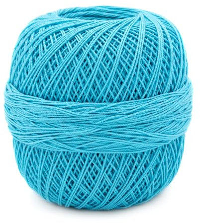 Häkelgarn 10 von Gründl, Filethäkelgarn,Stärke 10, 50 g / 280 m,100% Baumwolle, NS 1,25-1,5 (09 türkisblau)
