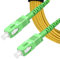 Elfcam Câble Fibre Optique Monomode Simplex SC/APC-SC/APC 10Gbps 9/125μm LSZH - Haute Vitesse Réseau - Jaune - 30m