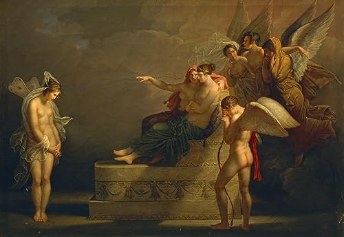SYlale Berühmt Leinwand Kunstwerk Bilddruck Abstraktes Gemälde Legende Von Amor Und Psyche Von Angelika Kauffmann für Flurdekoration 60x90cm