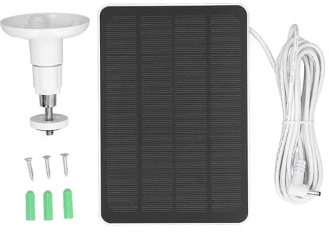 10W Solar Panel for Security Camera Outdoor, 5V USB Solar Panel with 9.8FT Charging Cable, IP65 Waterproof, for Ring Spotlight Cam for Ring Stick Up Cam (CSP4W-DC-W)