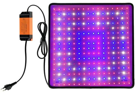 Pflanzenlampe Led Vollspektrum 225 Leds 45w Pflanzenlampe Led Hängend Mit 4 Haken Pflanzenlampe Anzucht Pflanzenleuchte Led Für Zimmerpflanzen Gemüse Blumen (rot+blau+weiß)