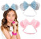 DRESHOW Minnie Ohren Stirnbänder Mäuseohren Paillettenbogen Stirnbänder Elastisch Verstellbar Stirnband Glitzer Party Dekoration Cosplay Kostüm für Damen