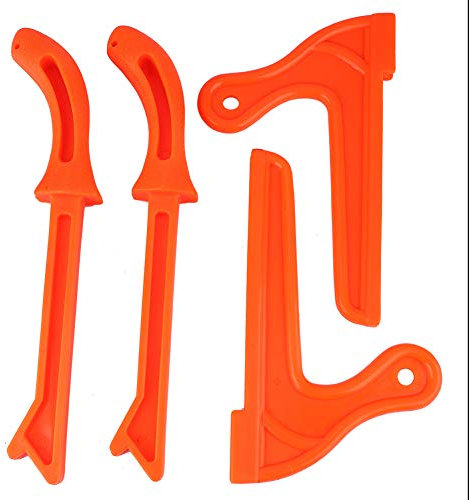 Respicefinem 4 Pieces Safety Plastic Table Saw Push Block Woodworking Protective Hand Saw Push Sticks Tool Jointer Push Blocks for Table Saws Gripper Tables (Orange)