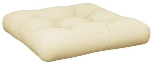 vidaXL Coussin de Palette crème 50x50x12 cm Tissu