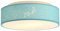 Zedelmaier Deckenlampe Stoff 38cm E27x2 max.40W Deckenleuchte mit Sternenhimmel Wohnzimmer Schlafzimmer Kinderzimmer Flur Küche Lampe Decke Stoffdeckenlampe Rund (Himmelblau, Ø38x12,5cm)
