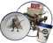 Ensemble de vaisselle réutilisable pour enfants bicolore – Set composé de 3 pièces: assiette, bol et verre pour enfants et bébé avec base antidérapante – Sans BPA (pour JURASSIC WORLD)