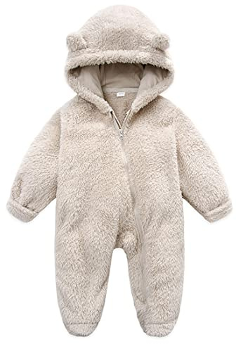 Fairy Baby overall nyfödda spädbarn baby huvor sparkdräkt fleece snödräkt tecknad jumpsuit höst vinter kläder