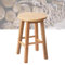 Barhocker aus Massivholz, 50,8 cm hoch, runder Sitz, Küchentheke, Hocker, Naturholz, handgefertigt, 50 cm Höhe, hochwertige Verarbeitung und Flexibilität