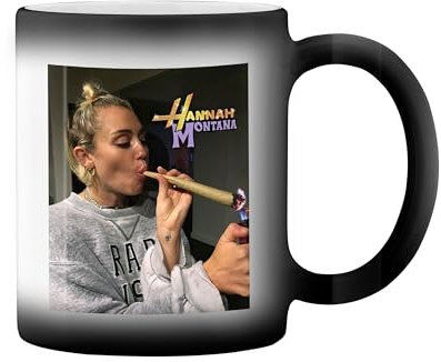 Hannah Montana Smoking Weed Miley Black Magic Tasse Mug