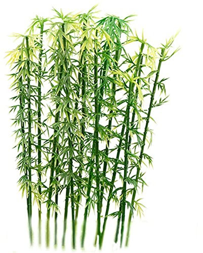 HiyyFloy Mini Jouet Ornement d'arbre 20 Pièces Modèle D'arbres De Bambou Arbres De Bambou en Plastique Vert Décoration De Gâteau De Panda pour Maison Paysage Miniature Projet De Plantes De
