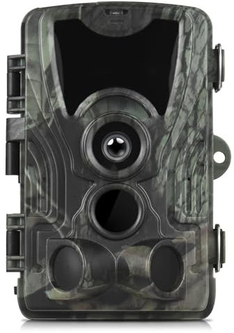 Wildkamera Nachtsicht, Bewegungsaktivierung, wasserdicht, 24 MP + 2,7 K, Wildkamera mit 36 IR-LEDs, 5 MP CMOS, IP66, Tierkamera für Hinterhof, Hirschkamera