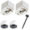 ATN3600L para aguja Diamond-Stylus de repuesto para Audio-Technica AT-LP60X AT-LP60 Series tocadiscos con punta cónica varilla de aluminio para tocadiscos de 33/45 RPM (2 piezas)