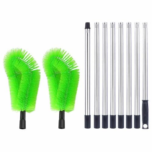 Gutter Cleaning Brush Roofing Tool With Telescopic Extendable Pole Easy Tool Leave Remove 8.2Ft Cleaner Guard