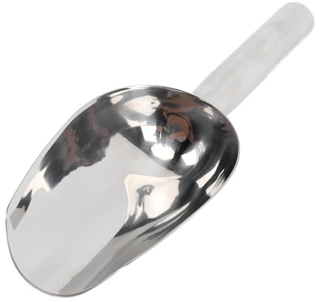 Pwshymi Scoop di Ghiaccio, Cibi in Acciaio Inossidabile per tè a Grana di Farina, Utensile da Cucina, Cucina da Bar Facile da Pulire Essenziale, 20,5x7 Cm 8.1x2.8in (Senza buchi)