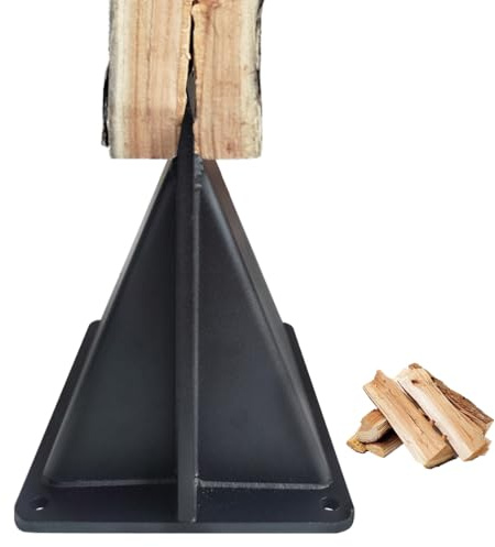 JINHAN Firewood Kindling Splitter – The Heavy Duty Log Splitter Tool for Wood Stove Fireplace and Fire Pit, 7-Inch Wood Splitter Wedge for Home, Campsite & More