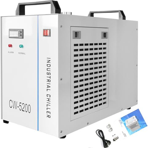 CW-5200 Industrial Water Chiller 6 L Water Cooler Cooling System 220 V for 50W 60W 70W 80W 100W 130W CO2 Laser Engraving & Cutting Machines Co2 Glass Laser Tube Engraving Tool