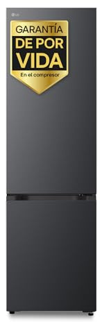 LG GBBSJ20EEP - Frigorífico Combi DoorCooling+, 2,03m, Clasificación E, Serie 200, Capacidad de 375l, Acero grafito antihuellas