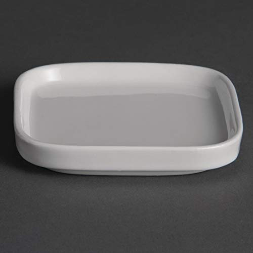 12X Olympia Flat Miniature Dishes 93mm Porcelain White Serving Bowls Oven Safe