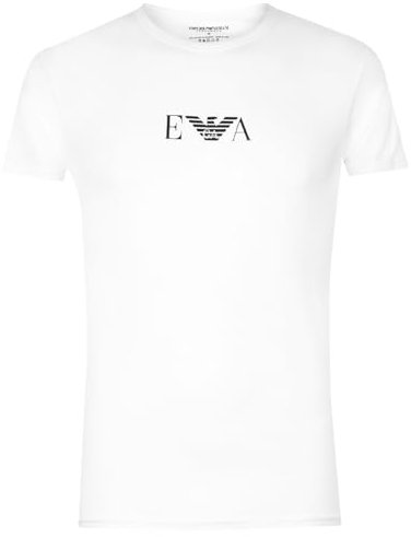 Emporio Armani Herren 2-pack T-shirt Essential Monogram T Shirt, Weiß (White/White), XXL EU