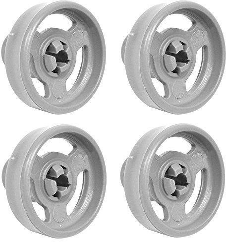 Baumatic Genuine Lower Basket Wheels & Axles BDW45 BDI652 BDI631 Dishwasher (Pack of 4)