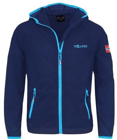 Trollkids Kids Fjell Running Jacket 176, Dark Navy