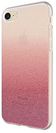 Incipio Design Series Transparente Schutzhülle im Ombre-Effekt Reiß- und Stoßfest mit Kratzfester Beschichtung für iPhone 7 - Cranberry Sparkler