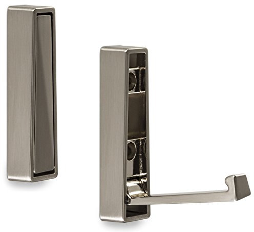 SOTECH Aufbau Klapphaken BARI Edelstahloptik 80 x 20 x 15 mm Mantelhaken Aufbauhaken Wandgarderobe zum aufschrauben