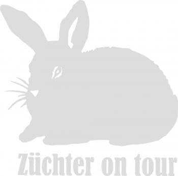 Aufkleber Applikation - Kaninchen - AP1239 - versch. Größen Farbe weiß, Größe 15cm