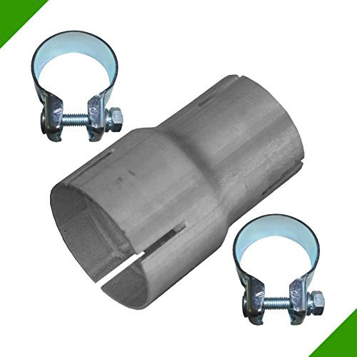 Fröschl Autozubehör Raccord de réduction de tuyau d'échappement 60 mm à 70 mm - En acier à bande - Colliers de réduction - Raccord de tuyau d'échappement - Argenté