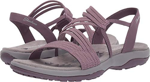 Skechers Reggae Slim - Skech Appeal, Sandali a Punta Aperta Donna, Viola Plum Gore Plum, 36 EU