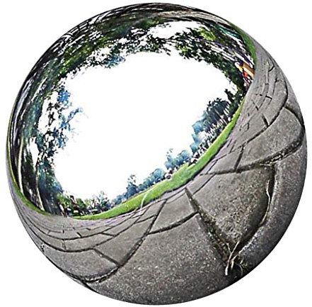 LOVIVER 1 Stü Spiegel Poliert Kugel Hohl Runde Kugel Garten Dekor, 18cm