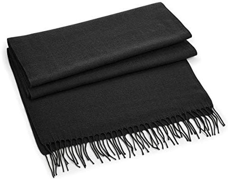 Beechfield B500 Classic Woven Scarf (Black)
