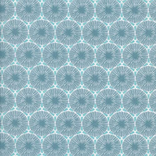 Textiles français Baumwollstoff | DIE PUSTEBLUMEN Stoff - Celadon und Türkis | 100% Baumwolle | Stoffbreite: 160 cm (pro Laufmeter)*