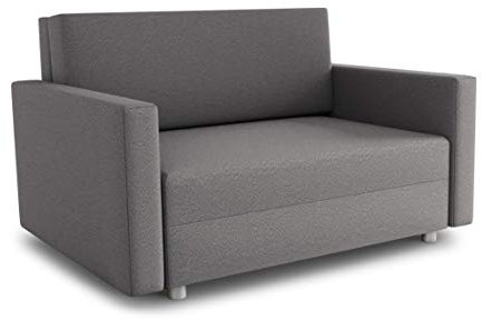 Sofa Pura Maxi mit Schlaffunktion - Schlafsofa mit Bettkasten, Sofagarnitur, Bettsofa, Wohnlandschaft, Couch, Polstersofa (Grau (Suedine 06))