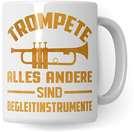 Pagma Druck Tasse Trompete, Becher Trompete Geschenke, Kaffeetasse für Trompeter Trompetenspieler, Trompete Geschenkideen Kaffeetasse Deko Musiker Dekoration Spruch