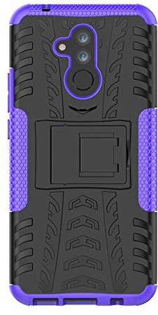 Dhongf Fundas para movil Huawei Mate 20 Lite,Soporte Plegable Resistencia al Impacto Antideslizante Funda para Huawei Mate 20 Lite Morado