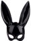 RTWAY Bunny Maske, Schwarz Maskerade Maske, Kaninchen Augenmaske mit Ohren, Bunny für Halloween Party Kostüm Cosplay Ostern Karneval