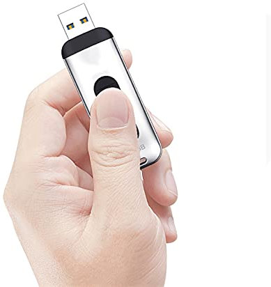 Disco rigido esterno Fssd Flash Disk 512gb/256gb/128gb/64gb, Usb3.0 Mobile Hard Disk Plug and Play, adatto per PC desktop, laptop, smartphone (argento, 256GB)