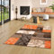 Designer Teppich Samba Modern Terrakotta Karo in 5 Größen