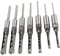 findmall 7Pcs Square Hole Drill Bit HSS Square Hole Saw Mortise Chisel Drill Bit Tools Wood Mortising Chisel Set Twist Drill Wood Hole Drilling Tool for Mortising Machines Drill Press Attachments
