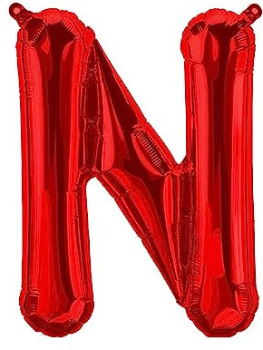 Folienballons Buchstaben Rot - 40/80/100 cm für Geburtstag Hochzeit Party Dekoration Happy Birthday JGA Geschenk Luftballon Abschluss Riesenballon ABI groß XXL klein Black Jungen (80 cm - N)
