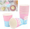 Shanrya Gobelet en papier, décorations de fête gobelet en papier de fête 30 pcs couleur bleu rose pour les barbecues pour les soirées dansantes pour les anniversaires