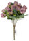 5 Stem Artificial Mini Rose Bud & Blossom Flower Bush x 30cm - Purple Ivory or Red (Light purple)