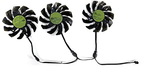 YALLS NEW 75MM 3PCS GTX1660 Cooling Fan 4PIN Compatible For Gigabyte GeForce RTX 3070 EAGLE 8G RTX3060 GTX1660 RX 5500XT 5600 XT Graphics Fans (Color : T128010SU)