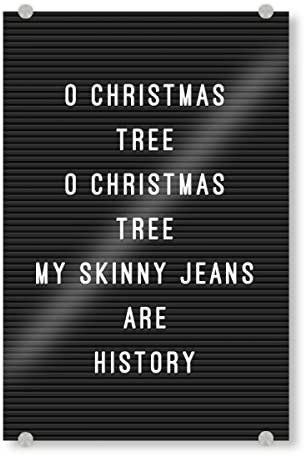 artboxONE Acrylglasbild 90x60 cm Typografie Letterboard O Christmas Tree - Bild Letter Buchstaben Letter
